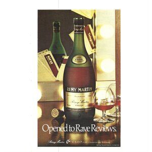 Vintage 1970s Rémy Martin VSOP Fine Champagne Cognac Print Ad